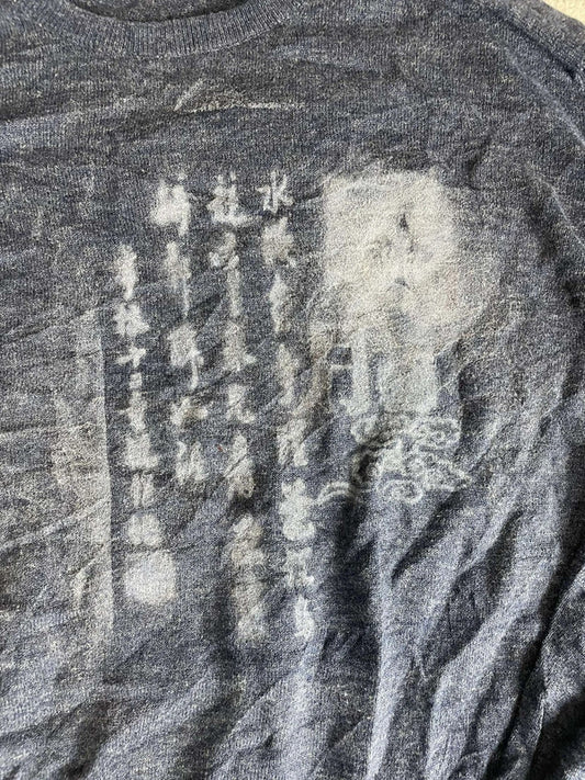 Sweat pull skater handmade streetwear style goth emo alt y2k peinture crewneck hiphop XXL n•388