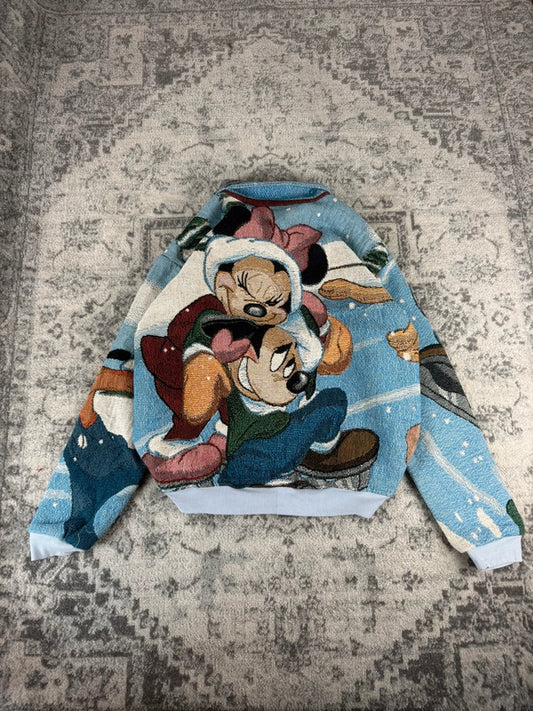 Veste en tapisserie design unique vintage fait main upcyclé retravaillé tissé taille XL n•753