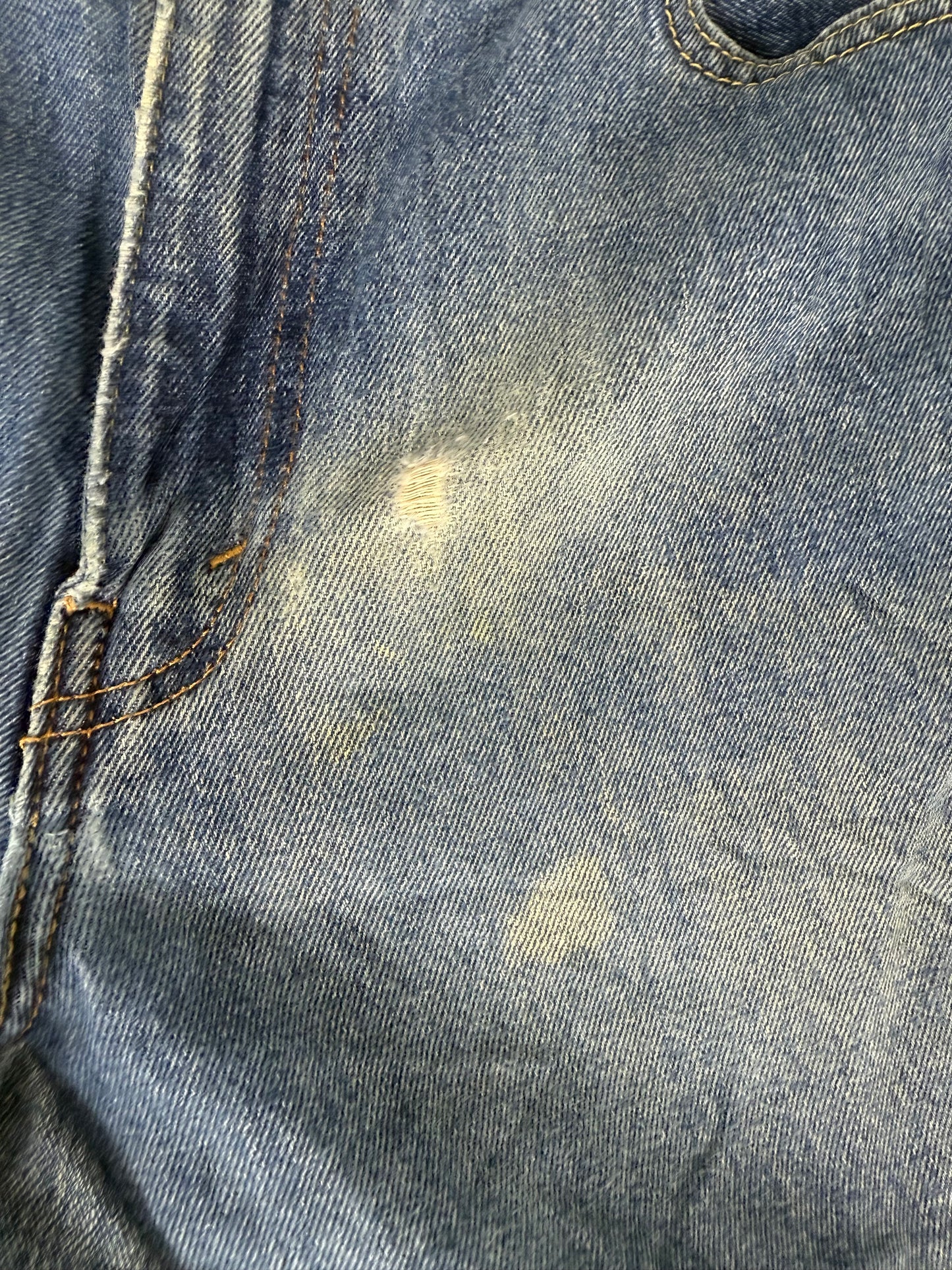 Pantalon baggy en denim upcyclé large style skater streetwear y2k hip-hop 90’s - Pièce unique XL n•1