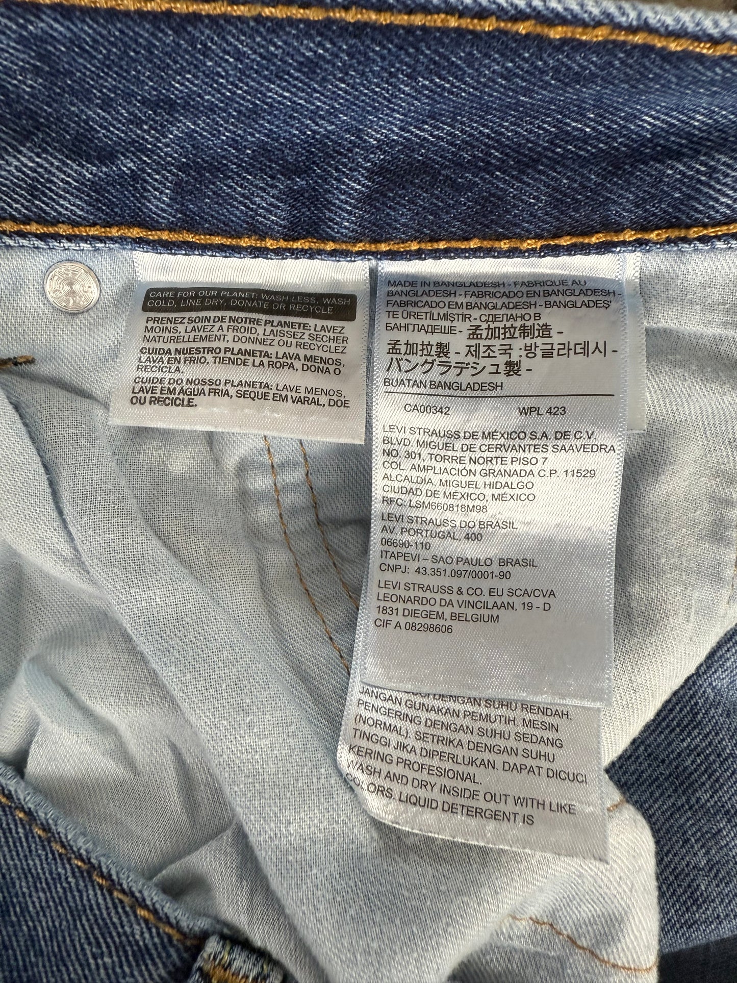 Pantalon baggy en denim upcyclé large style skater streetwear y2k hip-hop 90’s - Pièce unique XL n•1