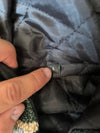 Manteau en tapisserie capuche vintage retravaillée crop à la taille unique  Fait main unisexe