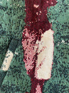 Manteau en tapisserie capuche vintage retravaillée crop à la taille unique  Fait main unisexe
