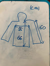 Manteau en tapisserie capuche vintage retravaillée crop à la taille unique  Fait main unisexe
