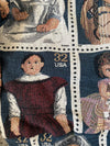 Manteau en tapisserie capuche vintage retravaillée crop à la taille unique  Fait main unisexe