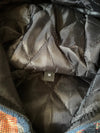 Manteau en tapisserie capuche vintage retravaillée crop à la taille unique  Fait main unisexe