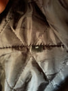 Manteau en tapisserie capuche vintage retravaillée crop à la taille unique  Fait main unisexe