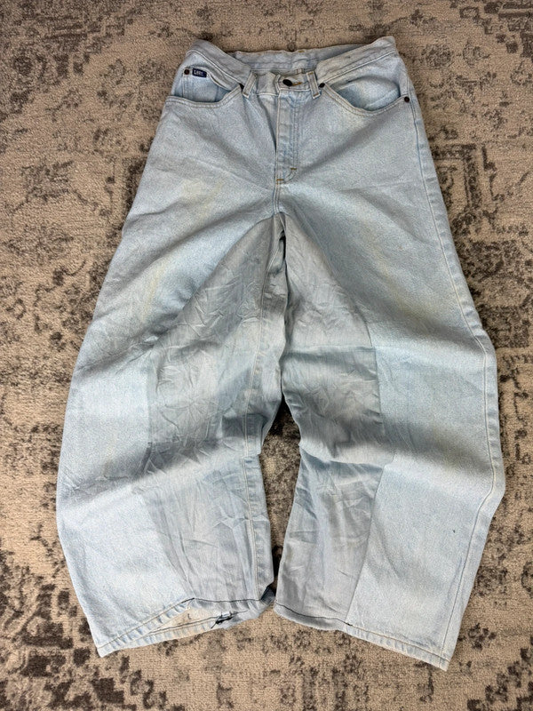 Pantalon baggy jean large skater Japanese balloon streetwear JNCO y2k vintage hip-hop 32US N•60
