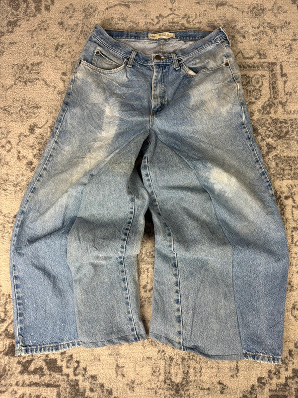 Pantalon baggy jean large skater Japanese balloon streetwear JNCO y2k vintage hip-hop 32US n•62
