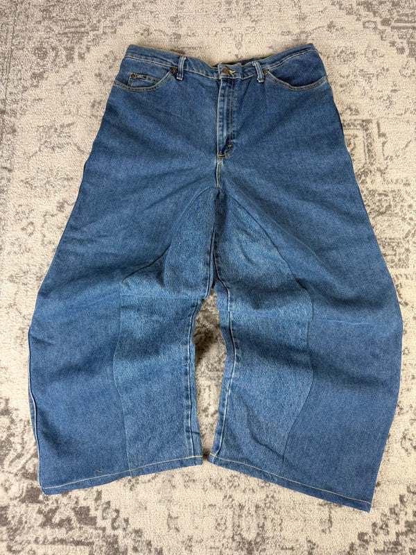 Pantalon baggy jean large skater Japanese balloon streetwear JNCO y2k vintage hip-hop 38US n•4
