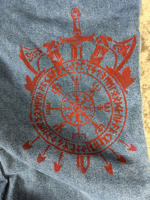 Pantalon baggy jean large skater Japanese balloon streetwear JNCO y2k vintage hip-hop 38US n•4