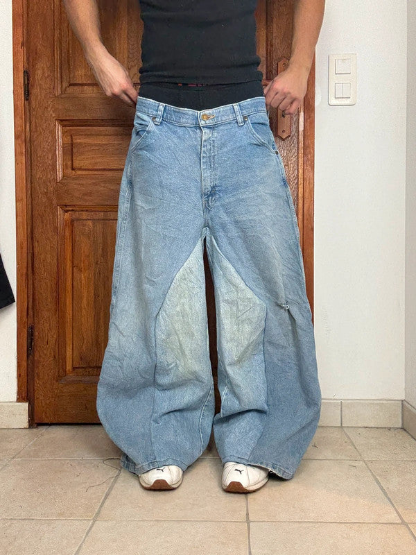 Pantalon baggy jean large skater Japanese balloon streetwear JNCO y2k vintage hip-hop 36US n•59