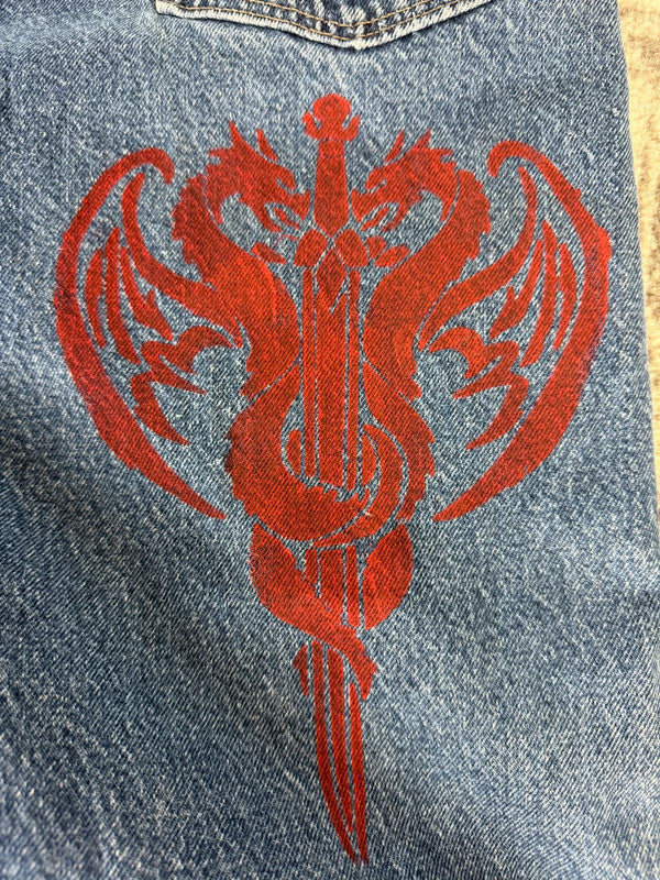 Pantalon baggy jean large skater Japanese balloon streetwear y2k vintage hip-hop 34US n•5