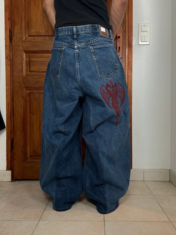 Pantalon baggy jean large skater Japanese balloon streetwear y2k vintage hip-hop 34US n•5