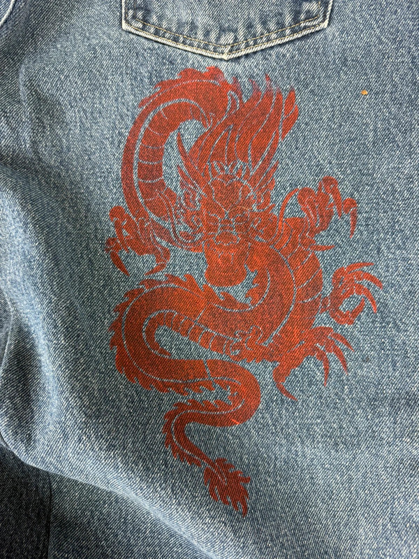 Pantalon baggy jean large skater Japanese balloon streetwear y2k vintage hip-hop 34US n•7