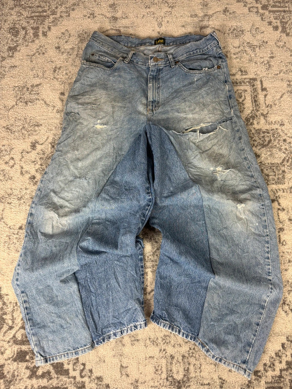 Pantalon baggy jean large skater Japanese balloon streetwear JNCO y2k vintage hip-hop 34US n•63