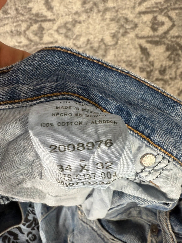 Pantalon baggy jean large skater Japanese balloon streetwear JNCO y2k vintage hip-hop 34US n•63