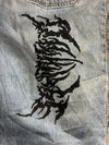 Pantalon baggy jean large skater Japanese balloon streetwear JNCO y2k vintage hip-hop 38US n•64