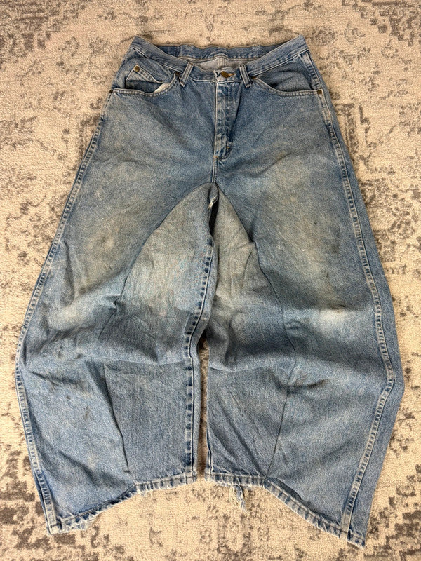 Pantalon baggy jean large skater Japanese balloon streetwear JNCO y2k vintage hip-hop 32US n•65