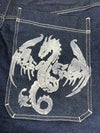 Pantalon baggy double knee jean large skater japonais streetwear JNCO y2k vintage hip-hop 36US n•147