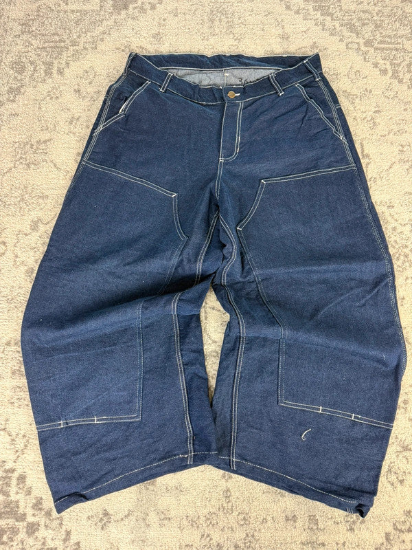 Pantalon baggy double knee jean large skater japonais streetwear JNCO y2k vintage hip-hop 36US n•147