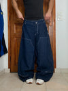 Pantalon baggy double knee jean large skater japonais streetwear JNCO y2k vintage hip-hop 36US n•147
