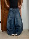 Pantalon baggy jean large skater Japanese balloon streetwear JNCO y2k vintage hip-hop 36US n•148