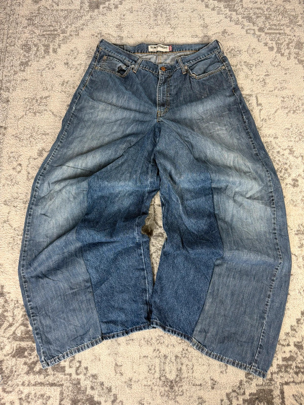 Pantalon baggy jean large skater Japanese balloon streetwear JNCO y2k vintage hip-hop 36US n•148