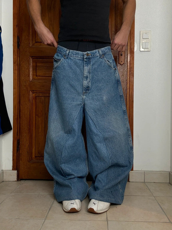 Pantalon baggy jean large skater Japanese balloon streetwear JNCO y2k vintage hip-hop 38US n•117