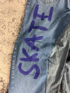 Pantalon baggy jean large skater Japanese balloon streetwear JNCO y2k vintage hip-hop L n•119