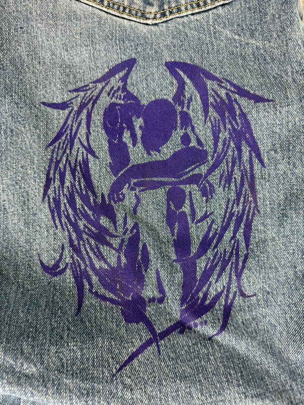 Pantalon baggy jean large skater Japanese balloon streetwear JNCO y2k vintage hip-hop M n•120