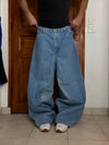 Pantalon baggy jean large skater Japanese balloon streetwear JNCO y2k vintage hip-hop 36US n•118