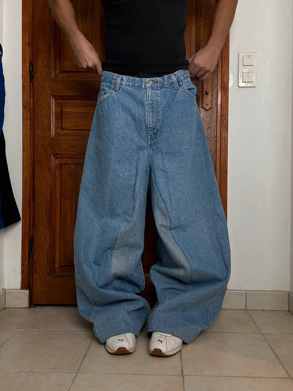 Pantalon baggy jean large skater Japanese balloon streetwear JNCO y2k vintage hip-hop 36US n•118