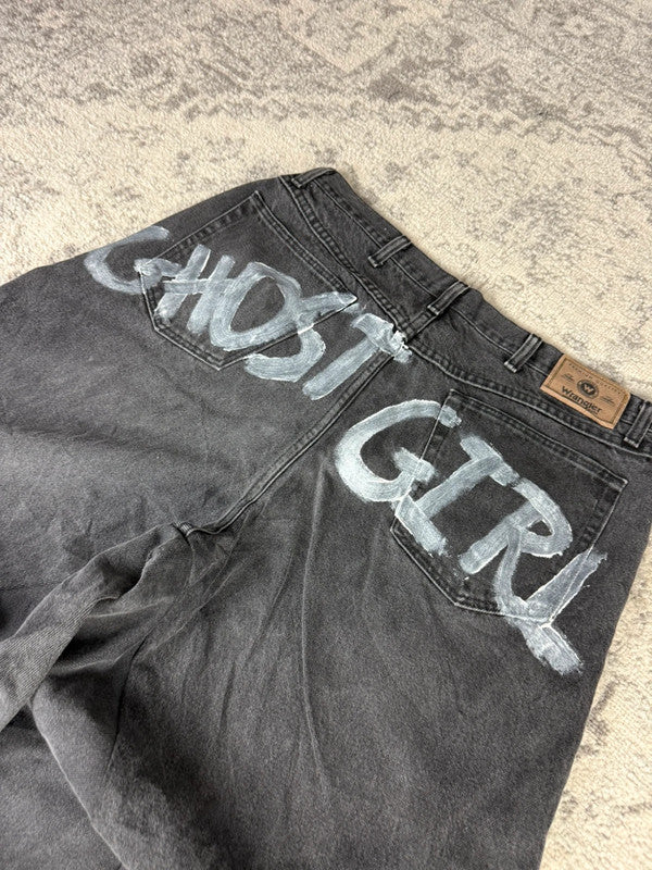 Pantalon baggy jean large skater Ghost girl lil peep balloon streetwear y2k vintage hip-hop L n•186