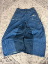 Pantalon baggy jean large skater Japanese balloon streetwear JNCO y2k vintage hip-hop 32US n•247