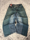Pantalon baggy jean large skater Japanese balloon streetwear JNCO y2k vintage hip-hop 34US n•265