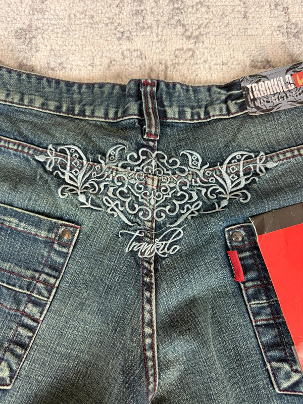 Pantalon baggy jean large skater Japanese balloon streetwear JNCO y2k vintage hip-hop 34US n•265