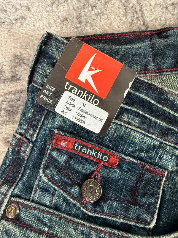 Pantalon baggy jean large skater Japanese balloon streetwear JNCO y2k vintage hip-hop 34US n•265