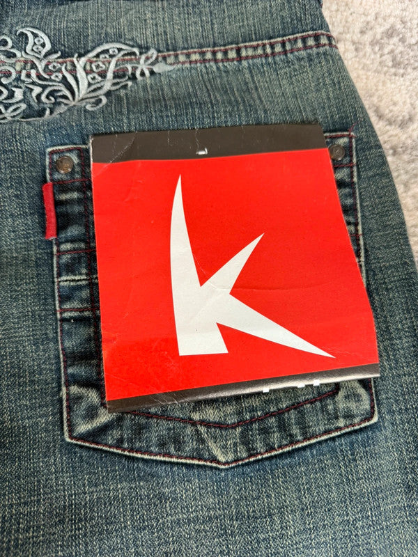 Pantalon baggy jean large skater Japanese balloon streetwear JNCO y2k vintage hip-hop 34US n•265