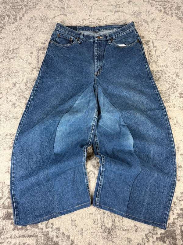 Pantalon baggy jean large skater Japanese balloon streetwear JNCO y2k vintage hip-hop 34US n•10
