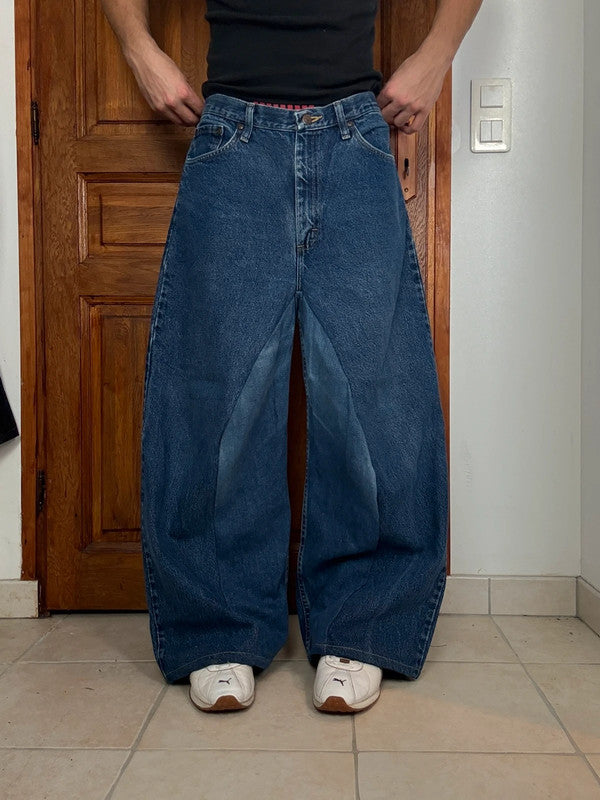 Pantalon baggy jean large skater Japanese balloon streetwear JNCO y2k vintage hip-hop 34US n•10