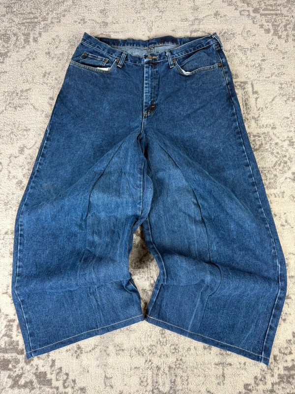 Pantalon baggy jean large skater Japanese balloon streetwear JNCO y2k vintage hip-hop XL n•12