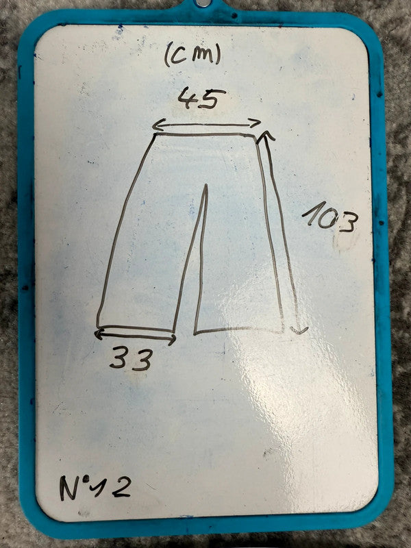 Pantalon baggy jean large skater Japanese balloon streetwear JNCO y2k vintage hip-hop XL n•12