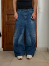 Pantalon baggy jean large skater Japanese balloon streetwear JNCO y2k vintage hip-hop L n•16