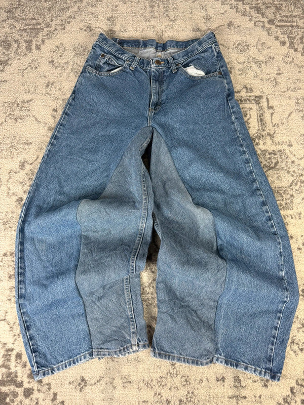 Pantalon baggy jean large skater Japanese balloon streetwear JNCO y2k vintage hip-hop 32US n•17