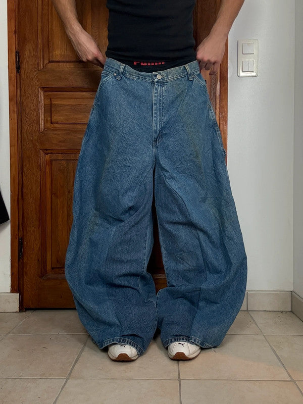 Pantalon baggy jean large skater Japanese balloon streetwear JNCO y2k vintage hip-hop 36US n•18