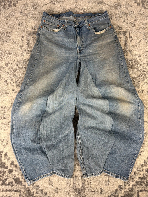 Pantalon baggy jean large skater Japanese balloon streetwear JNCO y2k vintage hip-hop 34US n•19