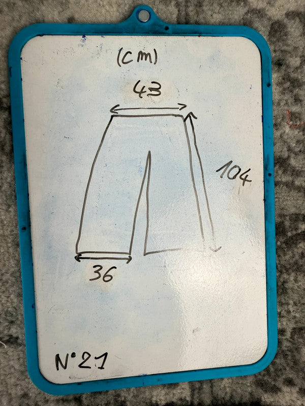 Pantalon baggy jean large skater Japanese balloon streetwear JNCO y2k vintage hip-hop 35US n•21