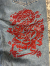 Pantalon baggy jean large skater Japanese balloon streetwear JNCO y2k vintage hip-hop 34US n•22