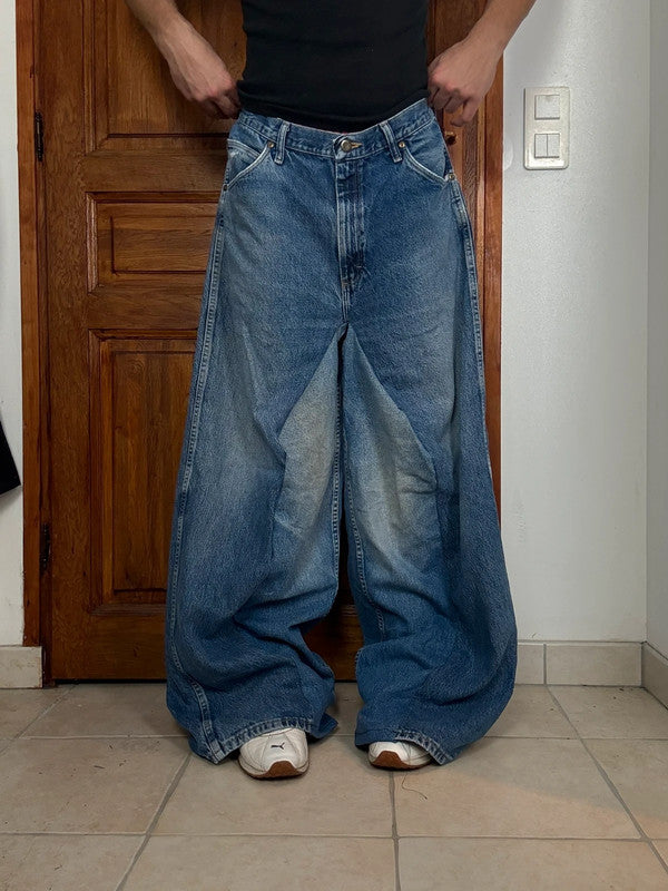 Pantalon baggy jean large skater Japanese balloon streetwear JNCO y2k vintage hip-hop 36US n•23