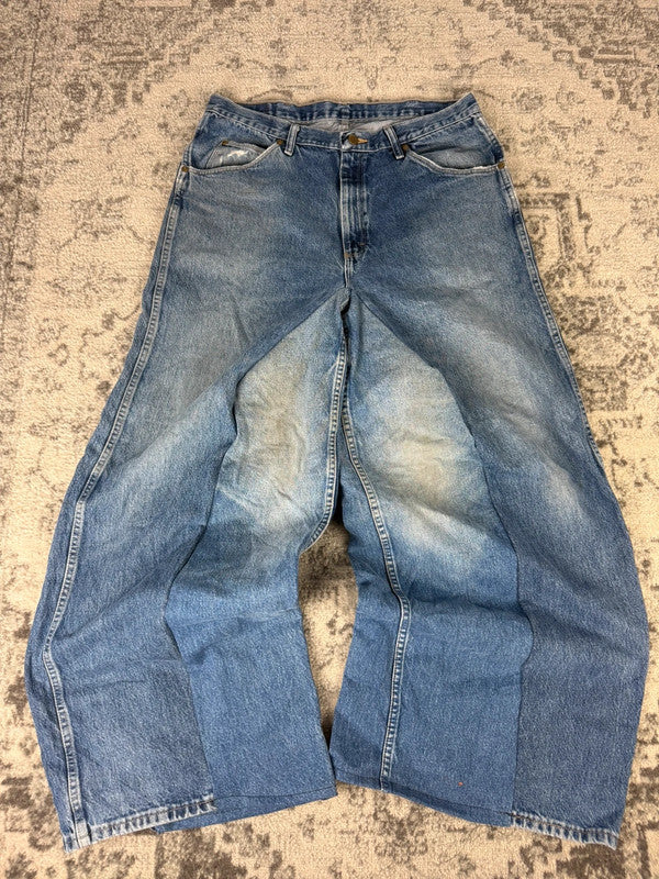 Pantalon baggy jean large skater Japanese balloon streetwear JNCO y2k vintage hip-hop 36US n•23